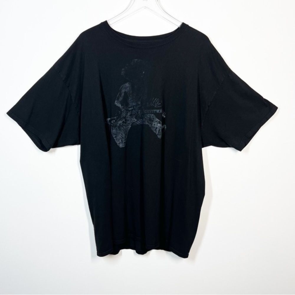 Billy Squier Men’s Women's Unisex Size 2X Black T-Shirt Hanes Tagless with Holes